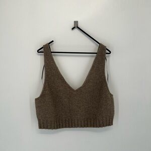 Brown Knit Women's Top